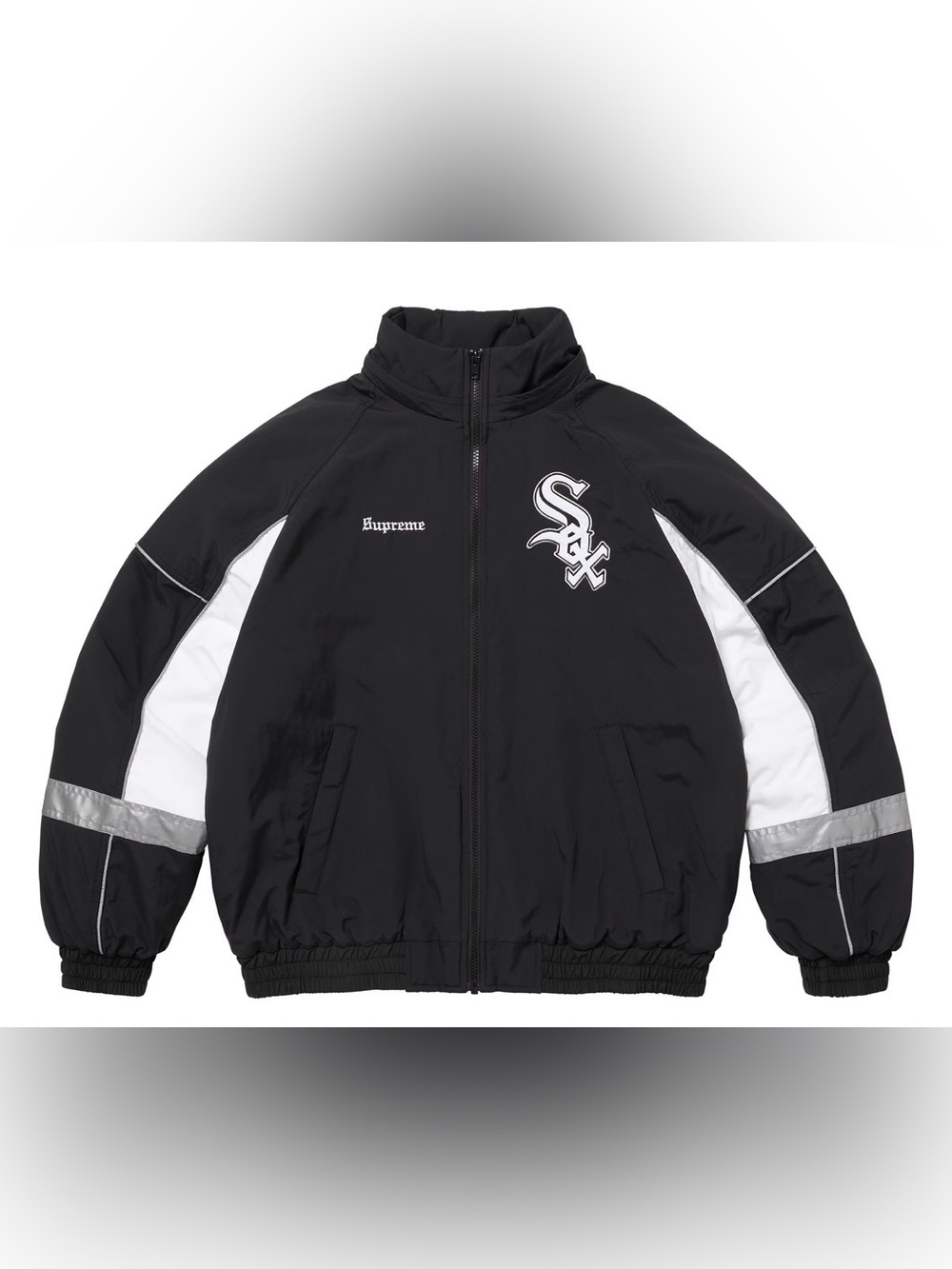 SUPREME Chicago White Sox Stadium Jacket in Black & White